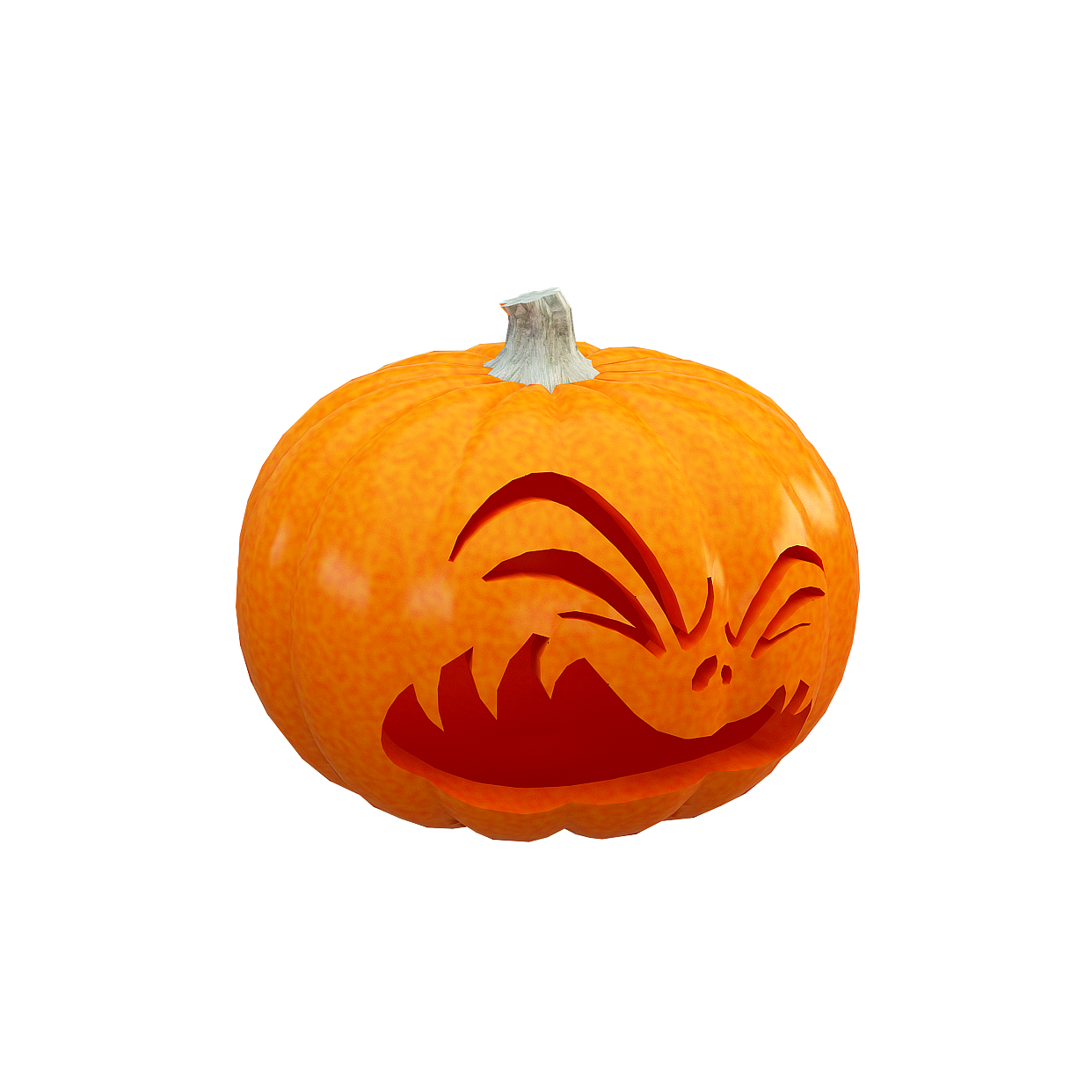 Halloween Pumpkin 3D Model – Detailed Carved Design