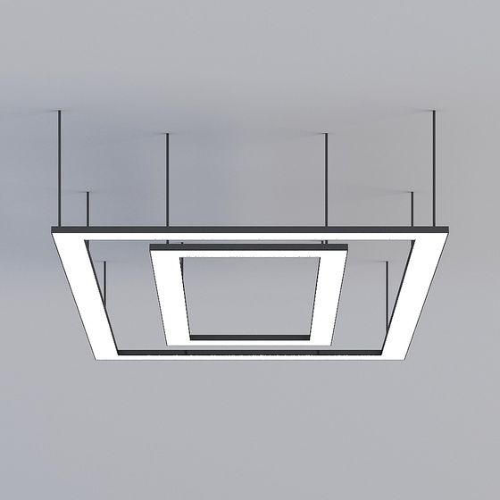 Sleek Minimalist Pendant Light 3D model