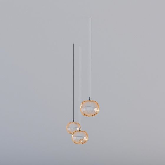Glass Ball Pendant Light 3D model