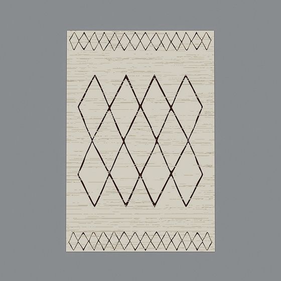 Geometric Woven Carpet 3D Model