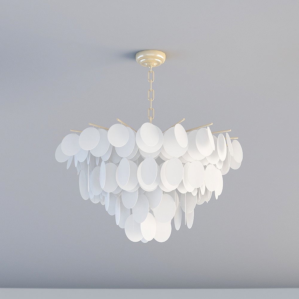 Elegant Low-Poly Chandelier 3D Model