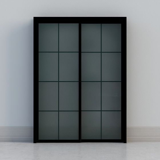 Elegant Glass Sliding Door 3D model