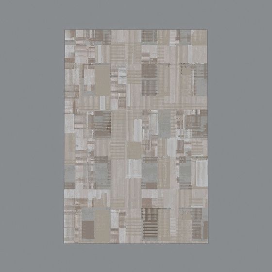 Abstract Puzzle Carpet 3D model for Contemporary Design