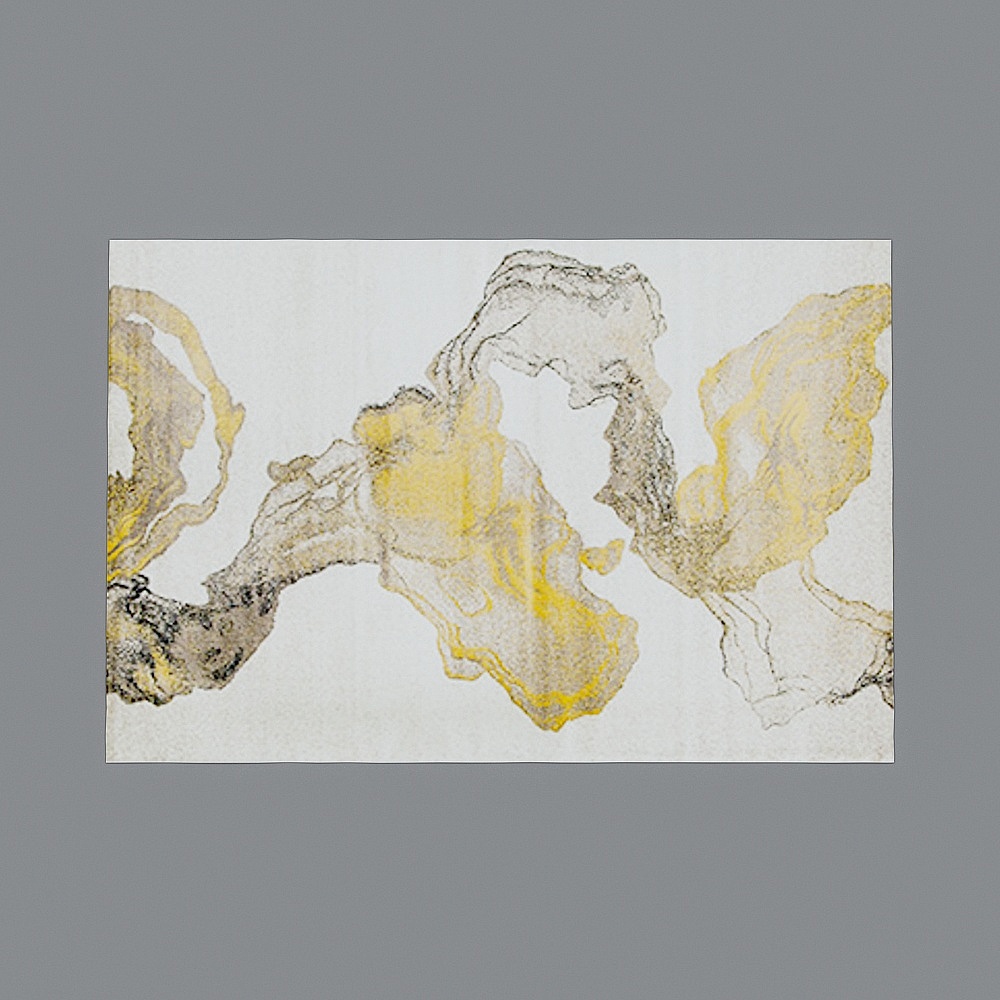 Tappeti nell'area espositiva con telaio in ferro