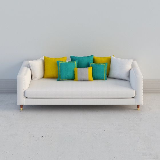 Urban Comfort Low-Poly Sofa 3D model