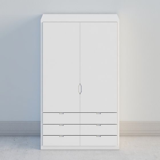 Modern Minimalist Wardrobe 3D model