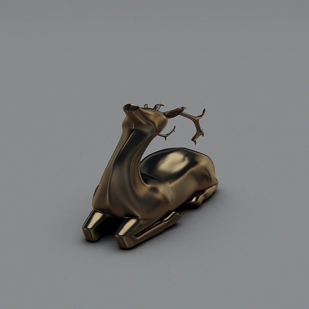 Elegant Low-Polygon Deer 3D Model