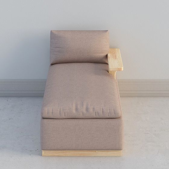 View of Minimalist Chaise Lounge 3D model