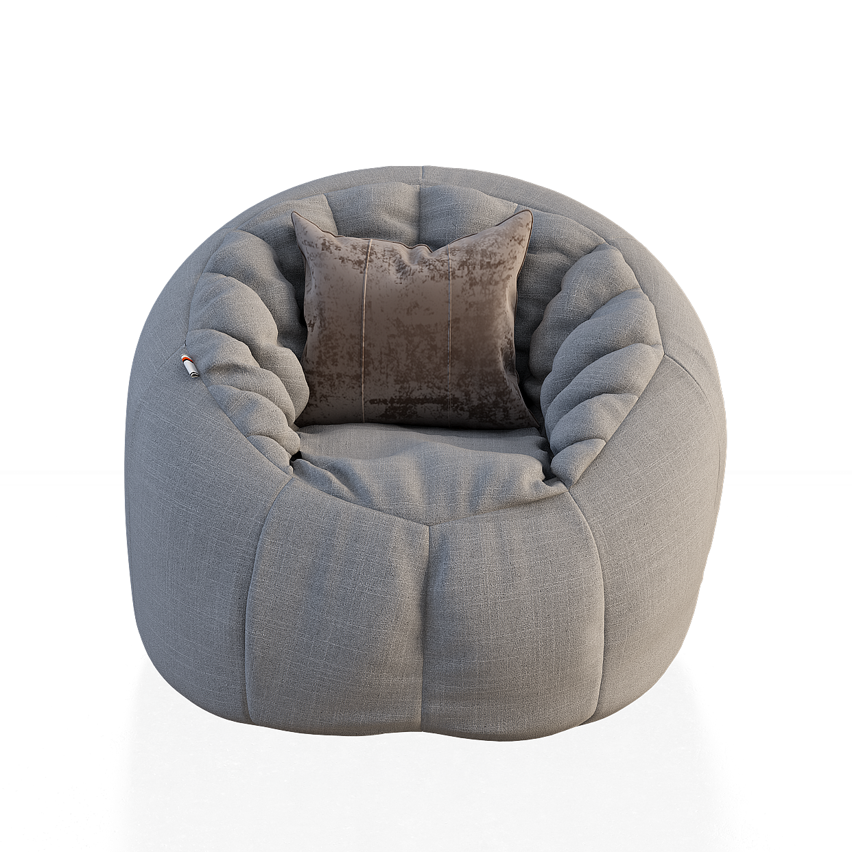 Round Armchair 3D Model – Modern Minimalist Seating