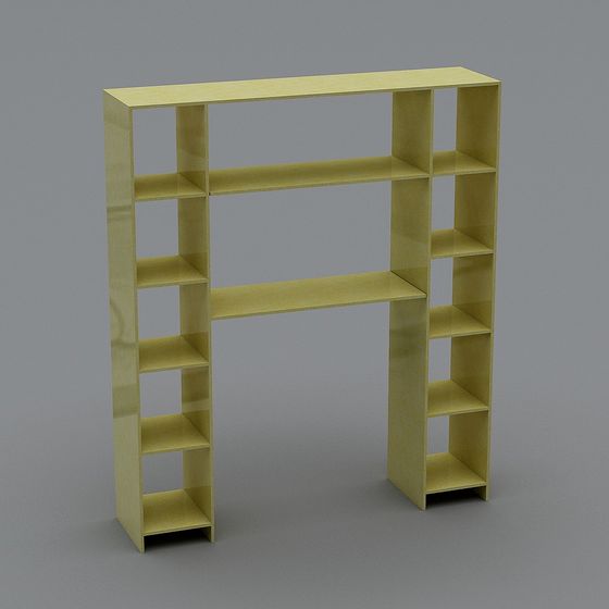 Modern Low-Poly Bookshelf 3D model
