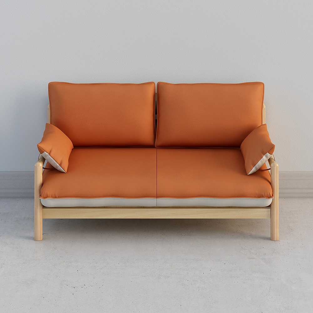 Urban Comfort Low-Poly Sofa 3D model