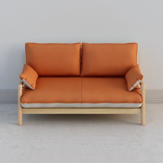 Urban Comfort Low-Poly Sofa 3D model