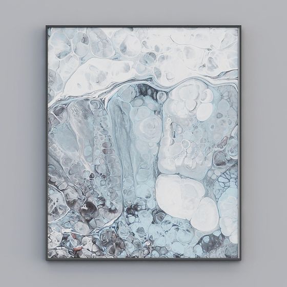 Abstract Water Drop Art 3D model for Creative Projects