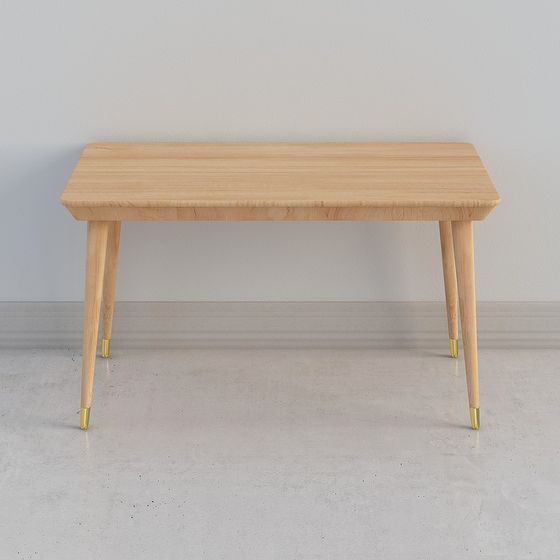 Nordic Style Long Table 3D Model