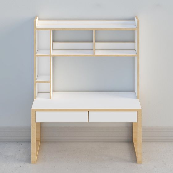 Urban Workspace 3D Model - Modern Minimalist Desk