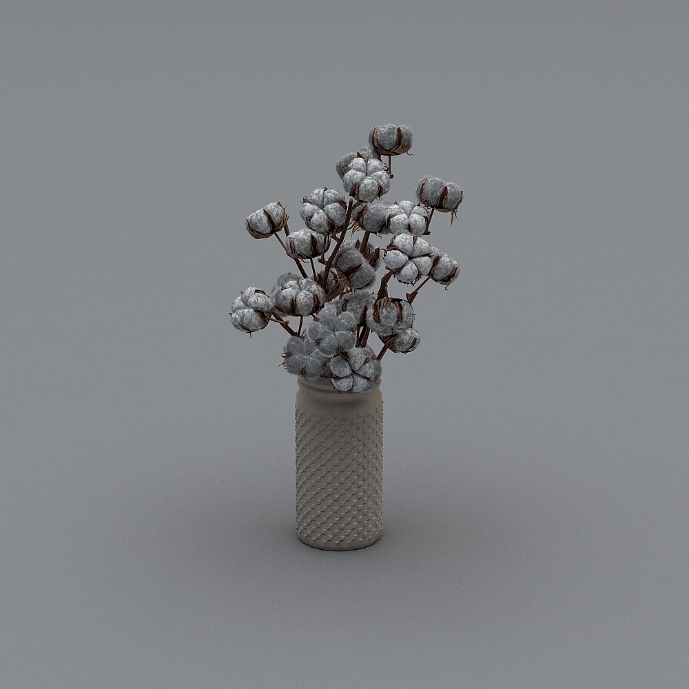 Cotton - Floral ceramic vase