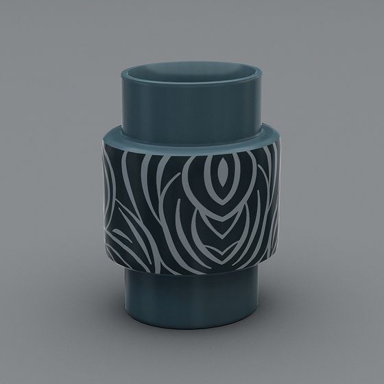 Zebra Pattern Vase 3D model