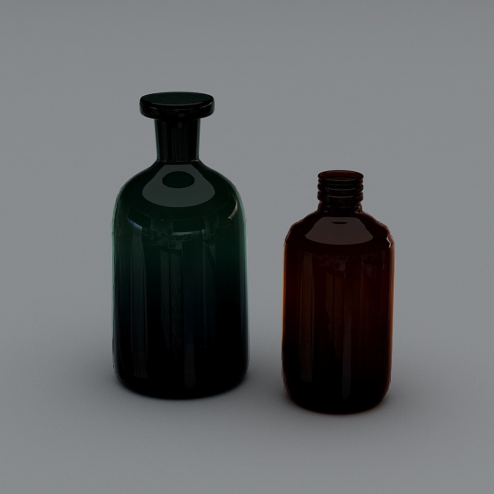 Vintage Apothecary Bottle 3D model