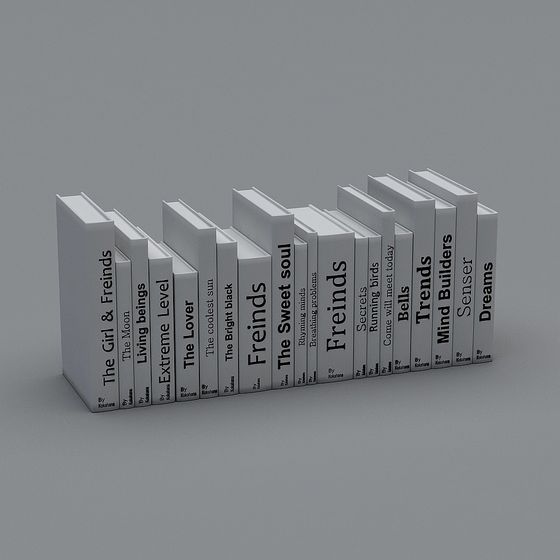 Low-Poly Book Collection 3D model - 'Freinds' Series