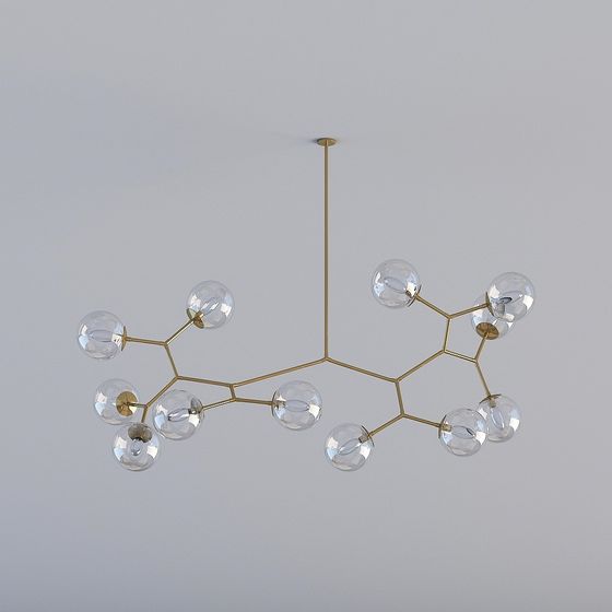 Stunning Low-Poly Chandelier 3D model for Modern Interiors