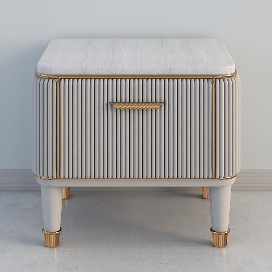 Elegant 3D Nightstand Model for Modern Interiors