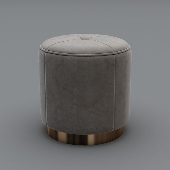 Elegant Round Stool 3D model for Modern Interiors
