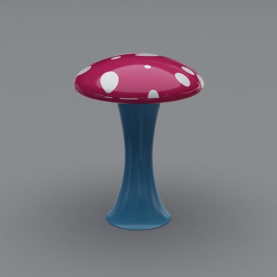 Charming Pink Mushroom 3D Model for Creative Projects