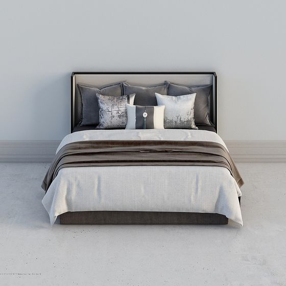 Urban Bedroom Bed 3D model for Creative Spaces