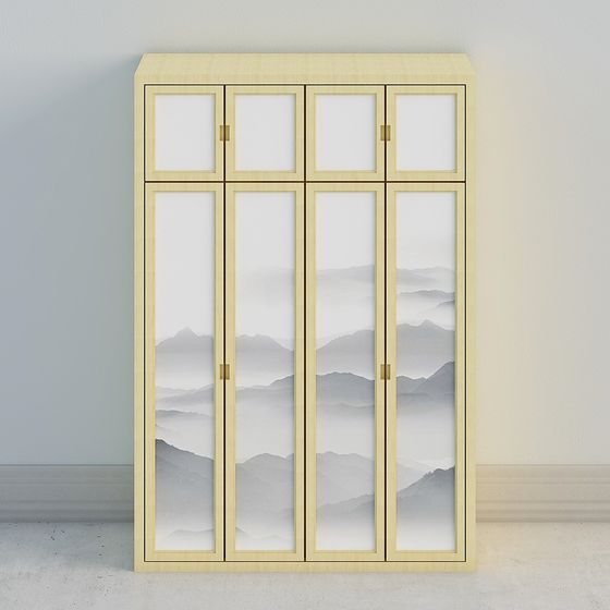 Mountain Mist Window Wardrobe 3D model for Modern Spaces