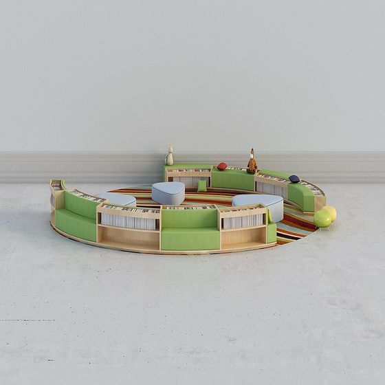 Arc Library Low Poly 3D Model