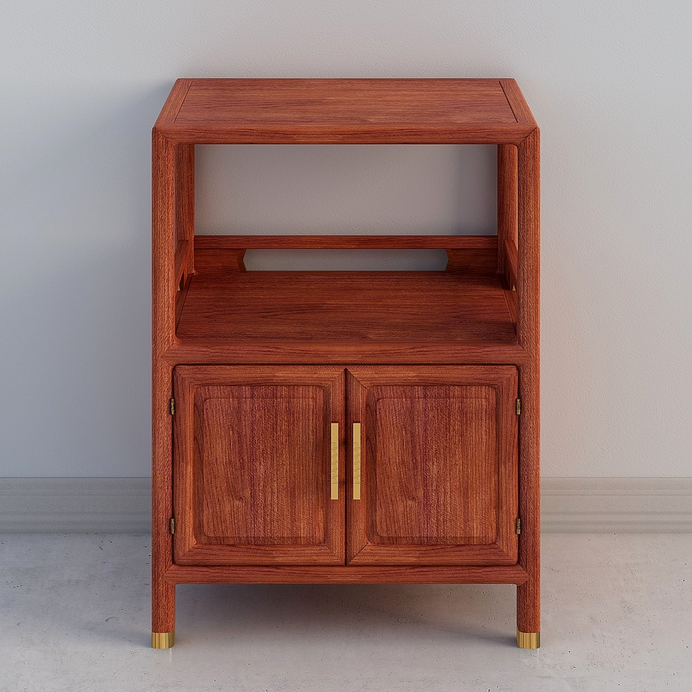 "Wanfu double door small tea cabinet"