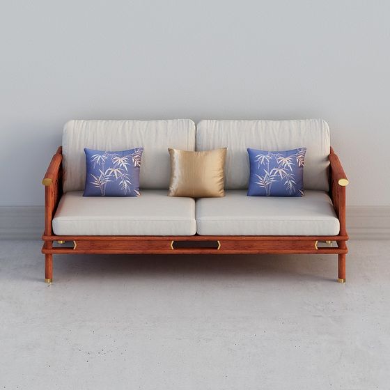 Stylish Low-Polygon 3D Sofa Model