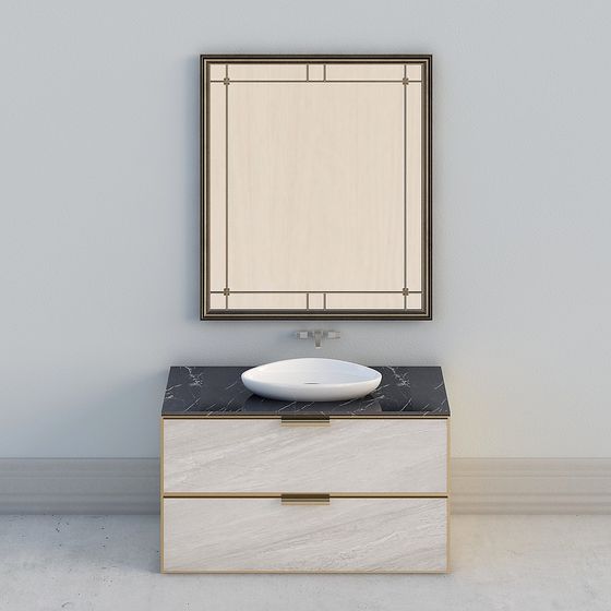 Contemporary Bathroom Vanity 3D model