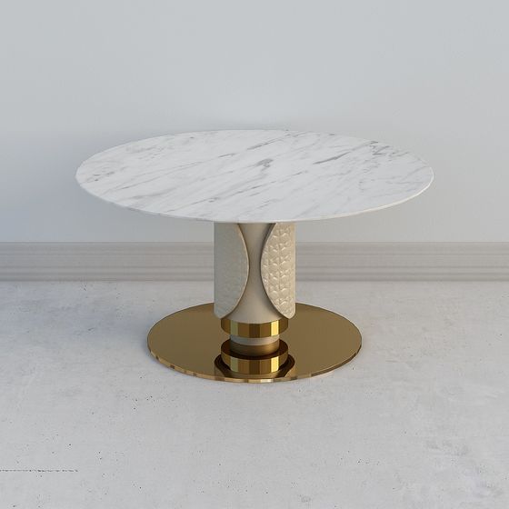 Elegant Round Table 3D model for Modern Interiors