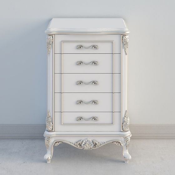 Classical Elegant Nightstand 3D model for Modern Interiors
