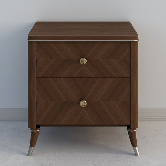 Retro Style Nightstand 3D model
