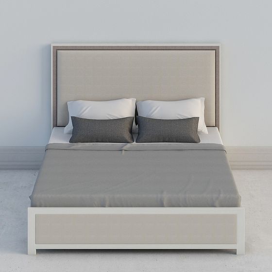 Lit en cuir moderne simple Uefa Art Barlow 1.8m lit double chambre parentale luxe léger type petite famille