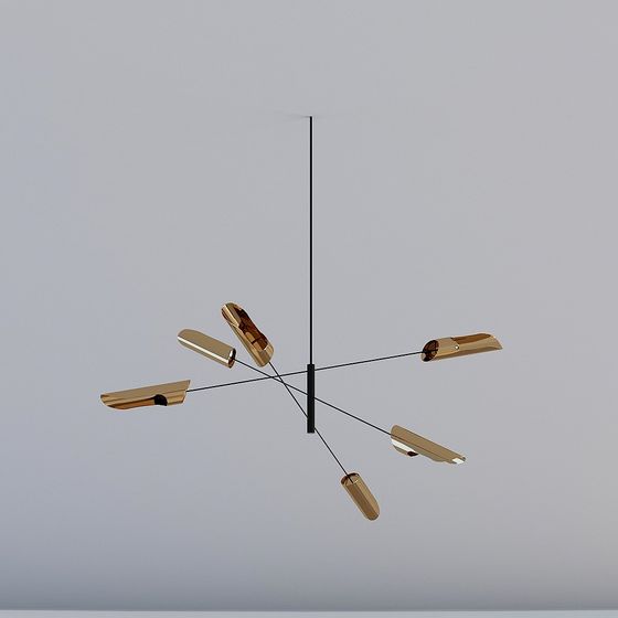 Stylish Chandelier 3D model for Modern Interiors