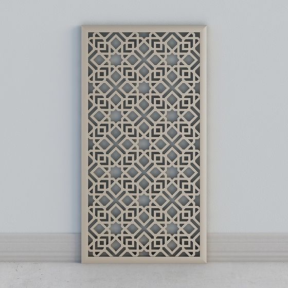 Elegant Lattice Panel 3D model for Modern Interiors