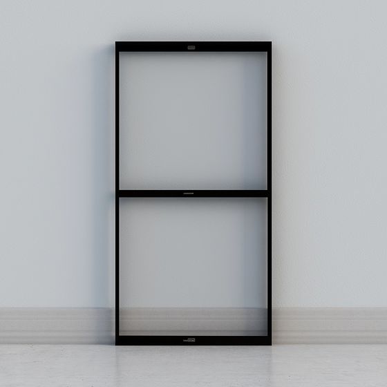 Black Window 3D Model - Sliding
