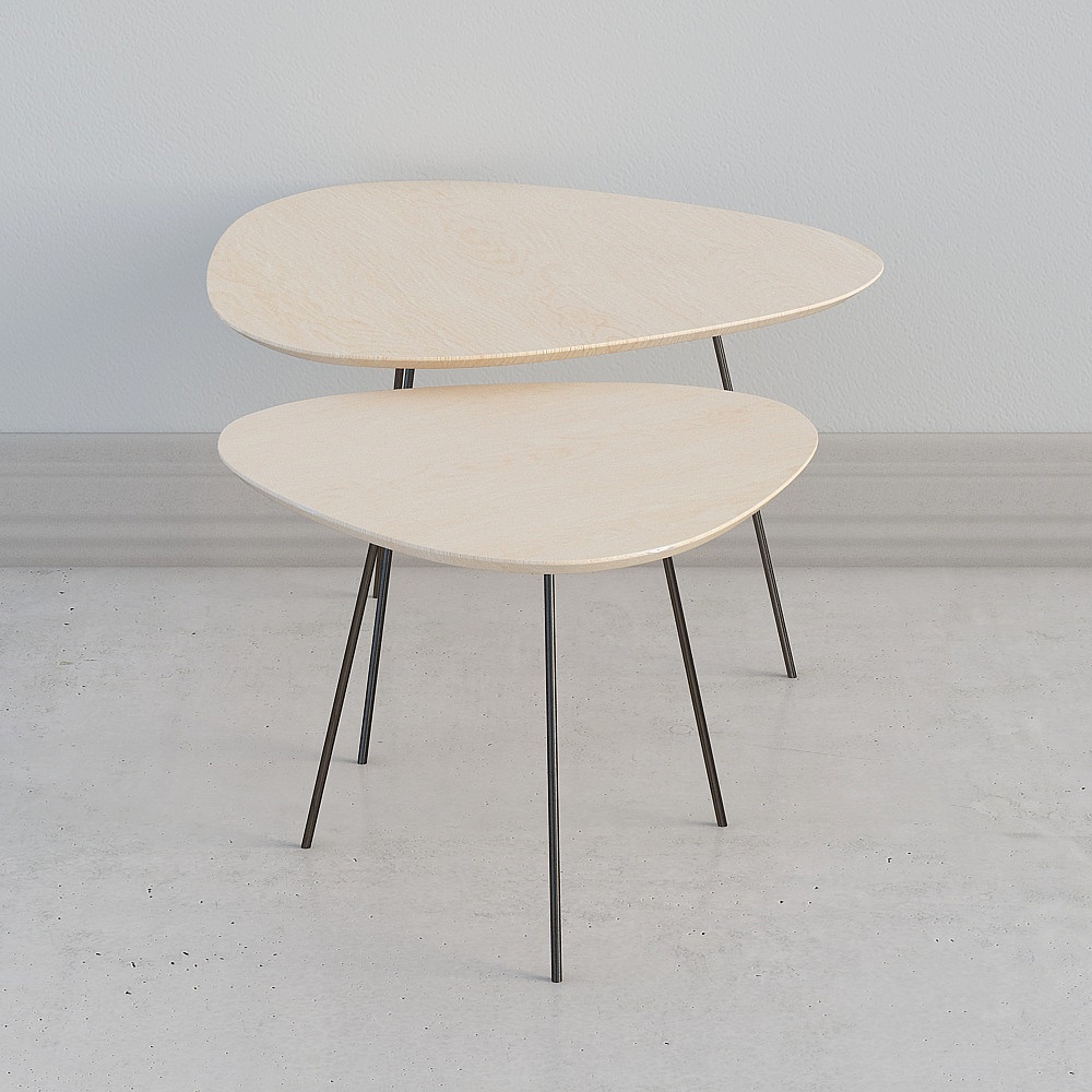 Sofá nórdico minimalista Uefa Art Babison, mesa central alta y baja, sala de estar familiar pequeña, hierro 165B-2