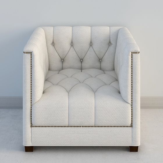 Elegant Armchair 3D model for Modern Interiors