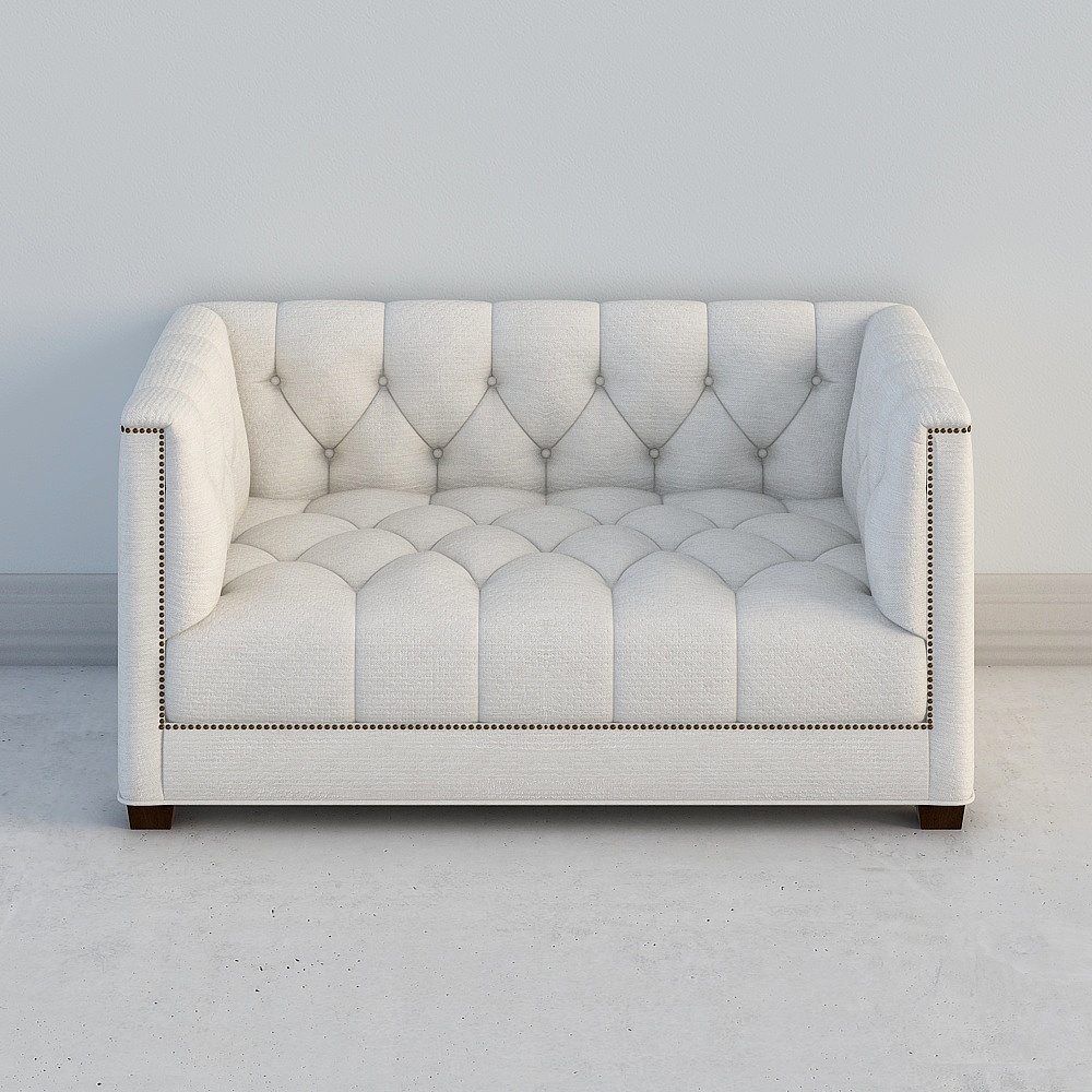 Elegant Low-Poly Sofa 3D model for Modern Interiors