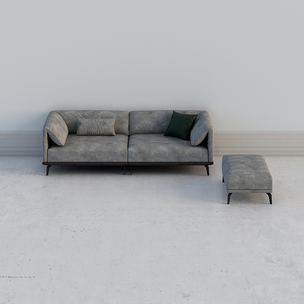 Modern Low-Polygon Sofa 3D model