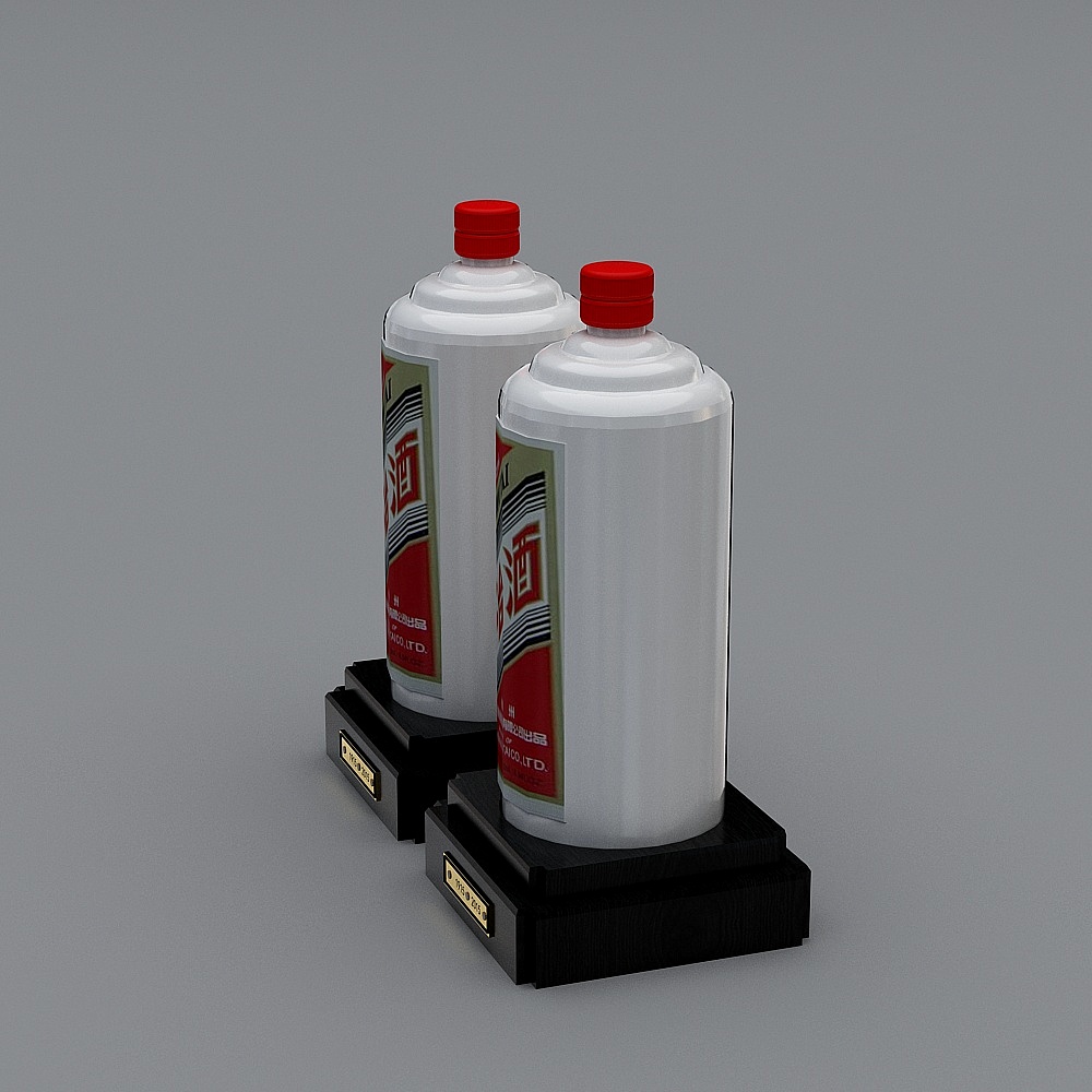 Premium 3D Model of Elegant Liquor Bottle