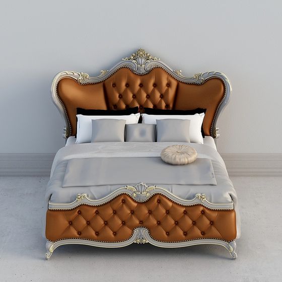 Elegant 3D Model Bed for Modern Design
