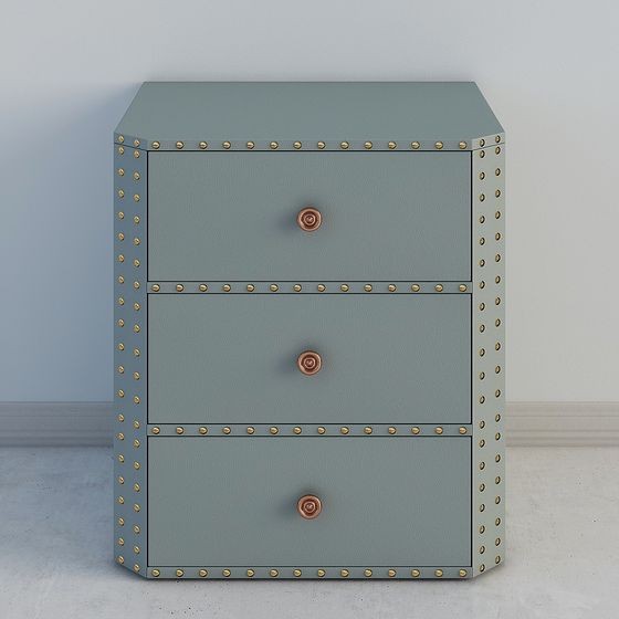 Elegant Low-Poly Nightstand 3D Model