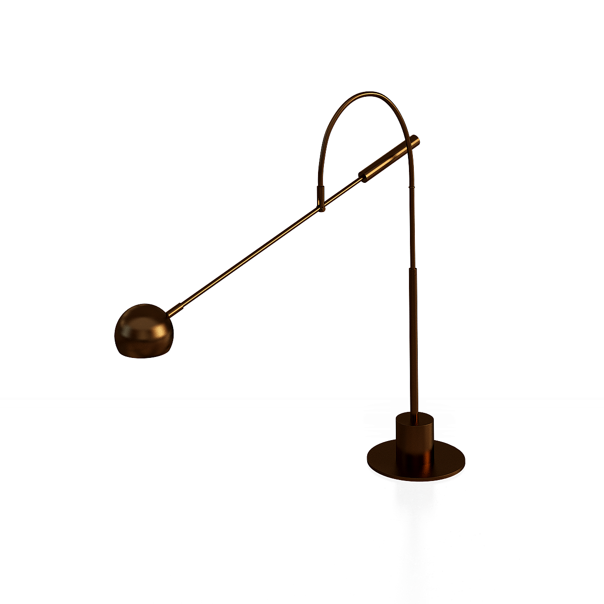 Transitional Modern Art Deco Asian Floor Lamps - Brown Wood