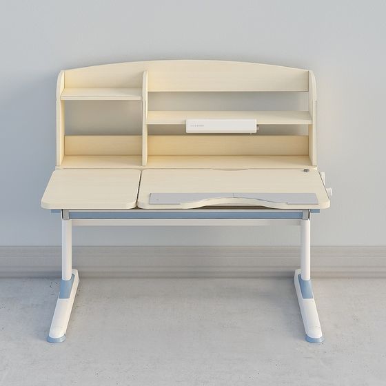 Modern Minimalist Student Desk 3D model