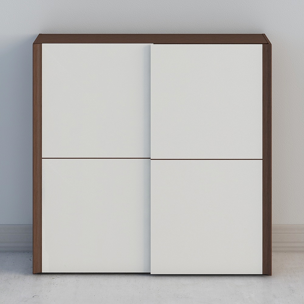 Minimalist Sliding Storage Cabinet 3D model